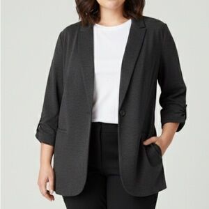 RICKI’S Dark Grey Lined Fitted Jacket XXL